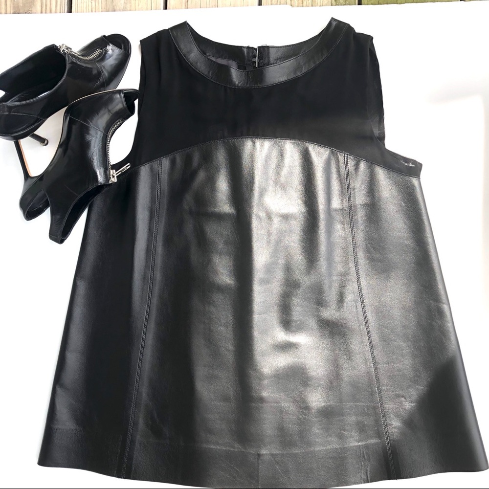 NWT Kushi Leather Top Medium